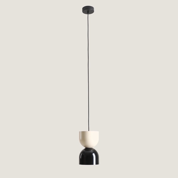 Pendul Lui 15 cm 1xE27 - Crem + Negru - Img 3
