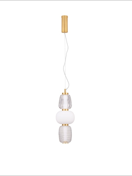 Pendul Movil Transparent / Opal / Auriu Ø17 x H 120 cm - Img 2