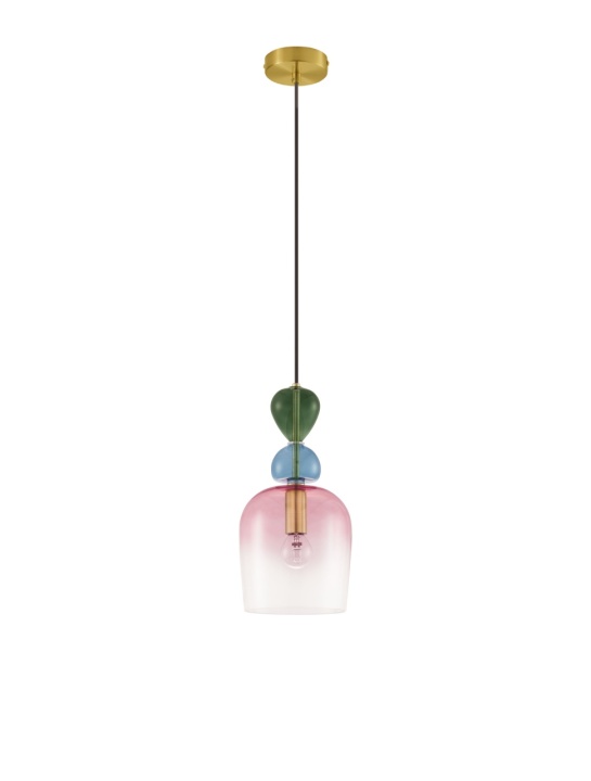 Pendul Murano Gri / Auriu Ø15,7 x H 185,5 cm - Img 2