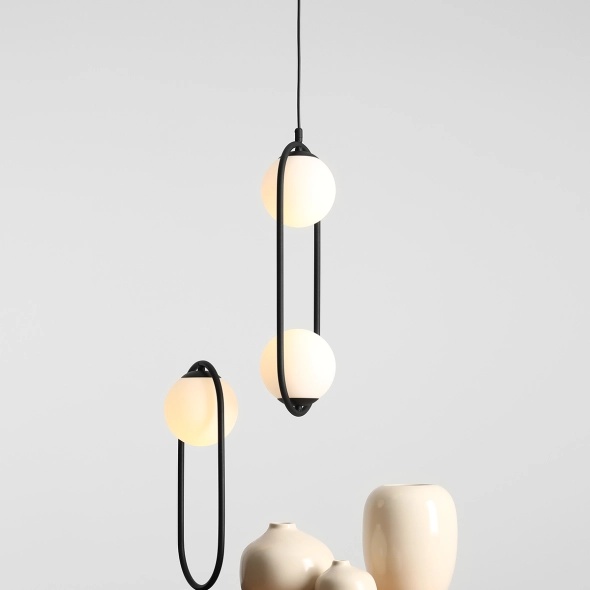 Pendul Riva 18,5 cm 2xE14 - Negru - Img 3