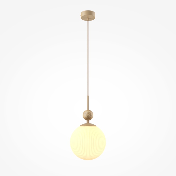 Pendul TAVO Ø 20 cm E27 - Beige - Img 2