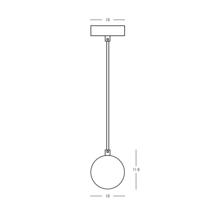 Pendul Travertino LED 3000K - Auriu, Natural - Img 5