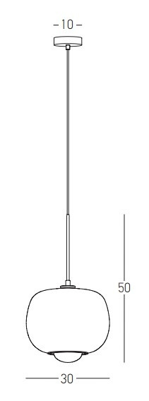 Pendul Treviso 1xG9 LED - Gold Matt - Img 4