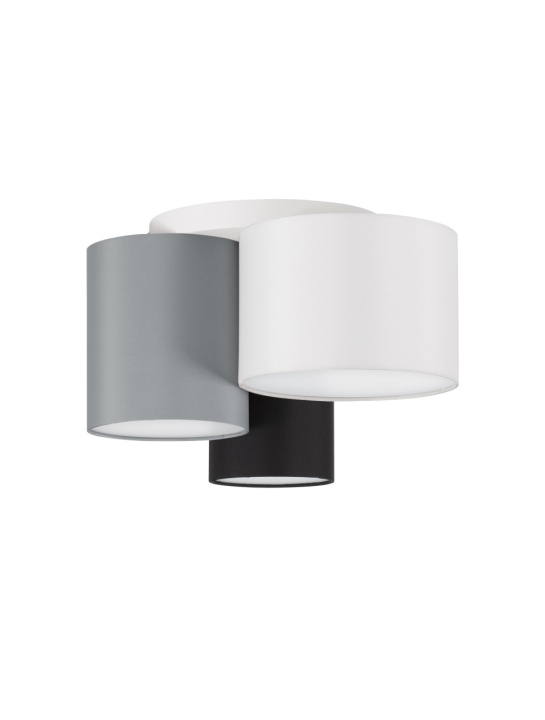 Plafoniera Bryson Alb / Negru / Alb / Gri Ø35 x H 21 cm - Img 2