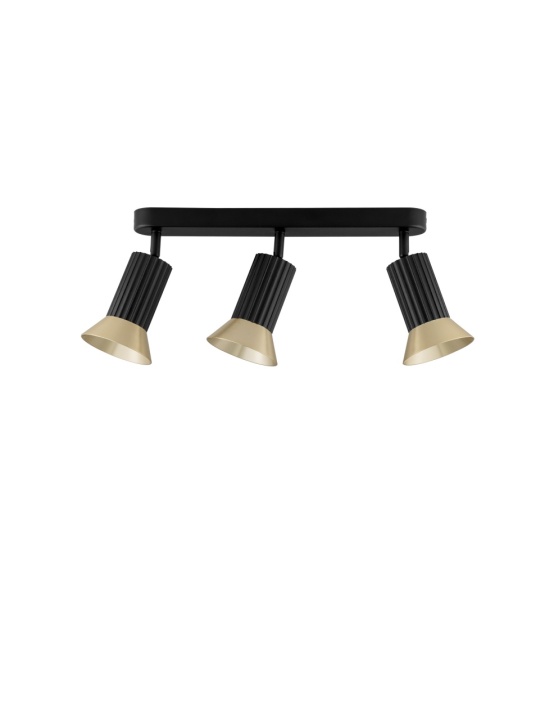 Plafoniera Luvia Auriu / Negru 38 x 9,5 x 19 cm - Img 2