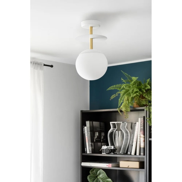 Plafonieră PLAAT B white / with brass, alb / auriu - Img 2