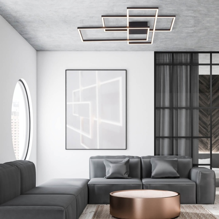 Plafonieră Quadro Luce LED 3000K - Negru - Img 3