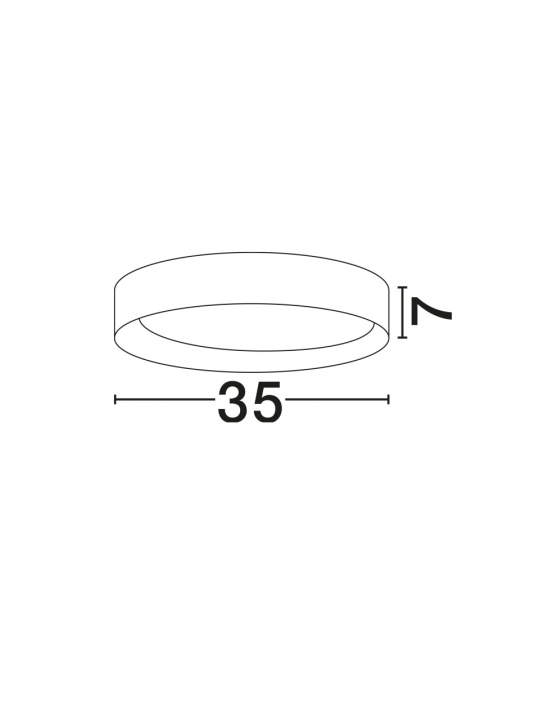 Plafoniera Stake Negru Ø35 x H 7 cm - Img 2