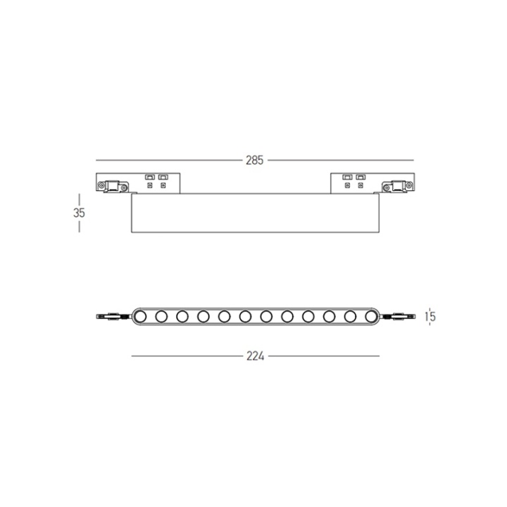 Proiector GRILLE pentru sina magnetica 3mm Micro - 10W, 3000K, Negru - Img 5