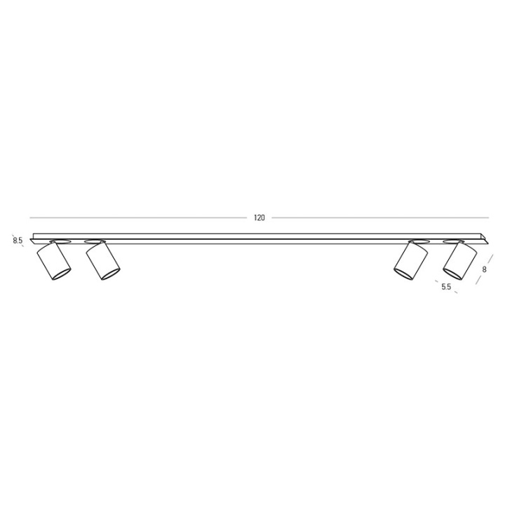 Spot aplicat Vista 2671 4XGU10 5W – negru texturat - Img 4