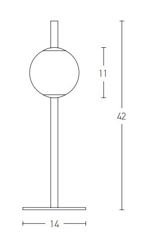 Veioză Sfera Linea LED 3000K - Negru mat - Img 2