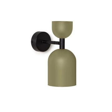 Aplică de perete SUPURU W olive adjustable with black tube, verde