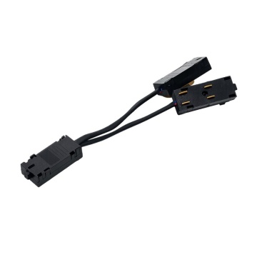 Conector electric tip T sistem șină Beta - Negru