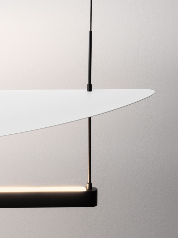 Corp de iluminat suspendat Diona Negru / Alb 120 x 30 x 160 cm
