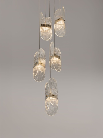 Corp de iluminat suspendat Lucien Auriu Ø30 x H 150 cm