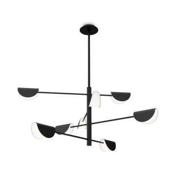 Corp de iluminat suspendat Mollis L 125 x l 125 cm G9 - Negru