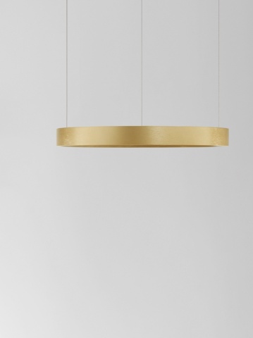 Corp de iluminat suspendat Perrine Auriu periat Ø40 x H 150 cm