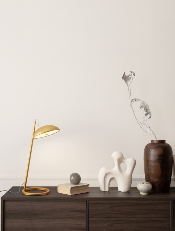 Lampa de masa Flute Auriu 20 x 28 x 53 cm