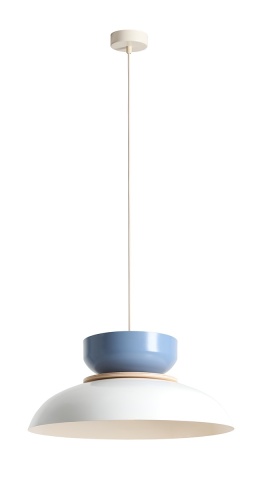Pendul Aldo Light 47 cm 1xE27 - Albastru prăfuit + Alb lucios