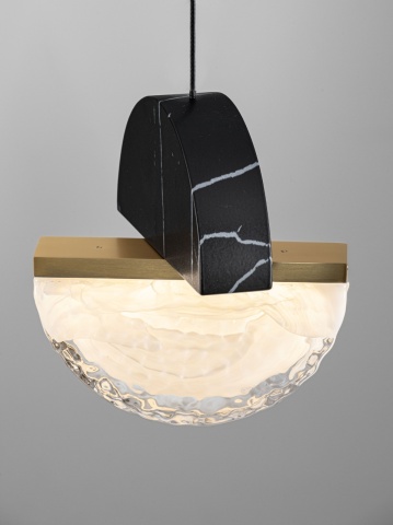Pendul Dorin Negru / Auriu / Alb / Transparent Ø16 x H 200 cm