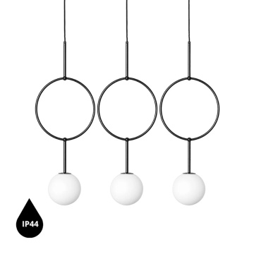 Pendul ISUULLA C black triple IP44, negru