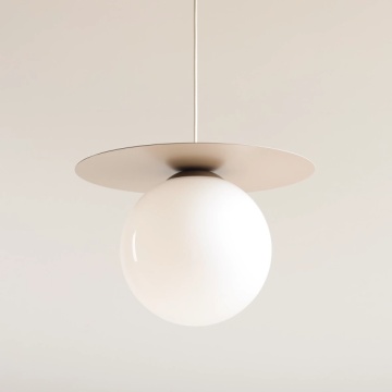 Pendul Loop Bej L 40 cm 1xE27