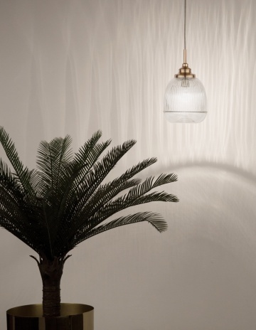 Pendul Mond Transparent / Auriu Ø15 x H 120 cm