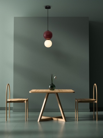 Pendul Noesis Bordeaux / Negru Ø18 x H 239 cm