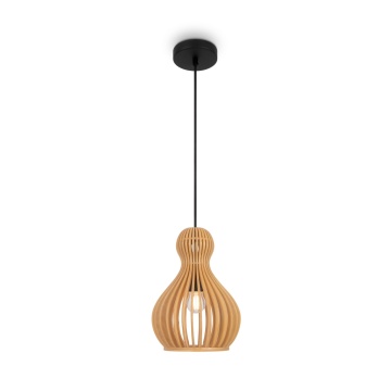 Pendul Roots Ø 20 cm E27 - Negru