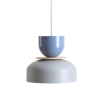 Pendul Uto 30 cm 1xE27 - Albastru prăfuit + Gri
