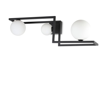 Plafoniera Angolo Negru - 68 cm