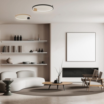 Plafonieră Orbita Duo LED 3000K - Negru mat, Gold Matt