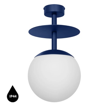 Plafonieră PLAAT B navy blue / with IP44, albastru