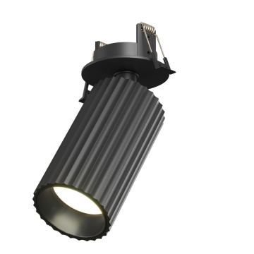 Spot incastrat Calipso - Ø 5.6 cm, Negru, GU10