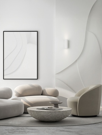 Aplica perete decorativa Serene Alb 7,5 x 10 x 25,5 cm
