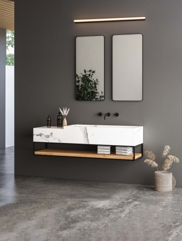 Aplica perete pentru baie Endo Negru 82 x 4,5 x 5,5 cm