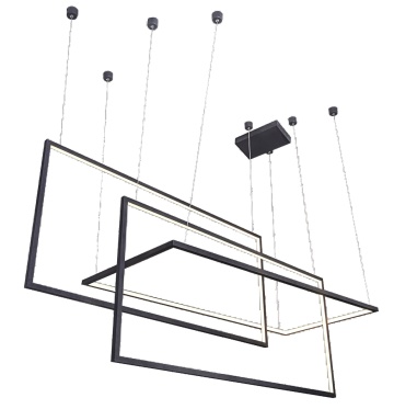 Corp de iluminat suspendat Metric - Negru