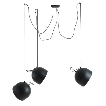 Corp de iluminat suspendat Noor 3xE27 - Negru