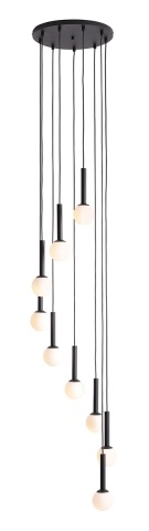 Corp de iluminat suspendat Riu 9xG9 - Negru