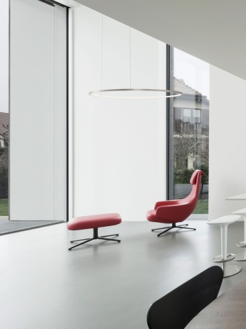 Corp de iluminat suspendat Tarquin Argintiu Ø100 x H 200 cm