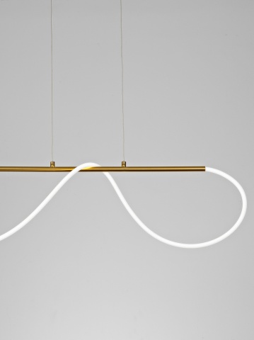 Corp de iluminat suspendat Tiriac Auriu 90 x 20 x 120 cm