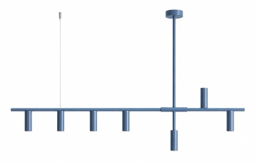 Corp de iluminat suspendat Trevo 145 cm 7xGU10 MINI - Albastru prăfuit