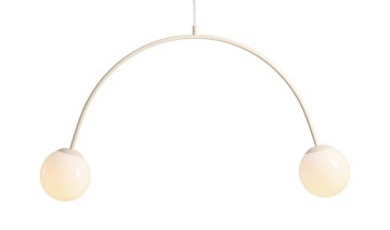 Corp de iluminat suspendat Una 84 cm 2xE14 - Crem
