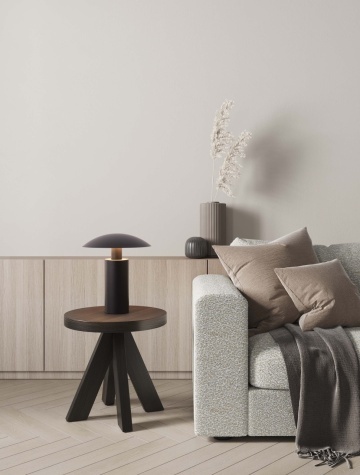 Lampa de masa Karpos Negru Ø20 x H 22,5 cm