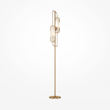 Lampadar Marmo H 161.5 cm G9 - Auriu