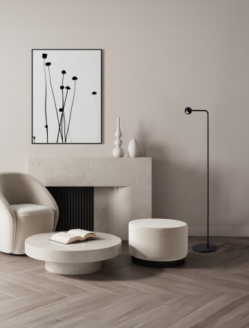 Lampadar Sfera Negru 26 x 21 x 123 cm