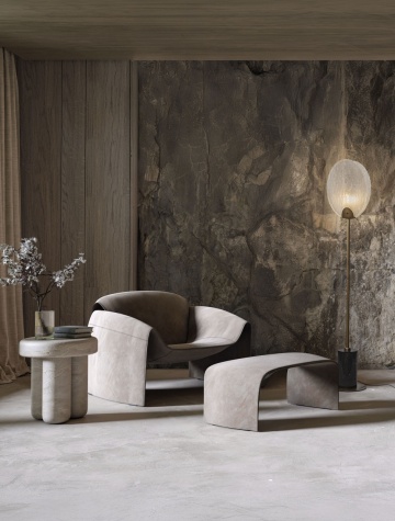 Lampadar Shelina Alama antichizata / Negru 30 x 22 x 168 cm
