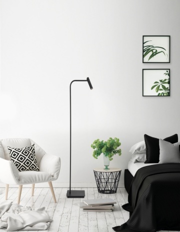 Lampadar Sicily Negru 26 x 40 x 153 cm