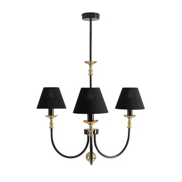 Lustra Roma 3 Negru 72 cm 3xE14