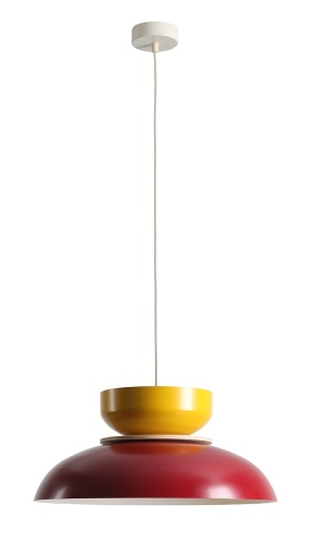 Pendul Aldo Light 47 cm 1xE27 - Roșu vin + Muștar
